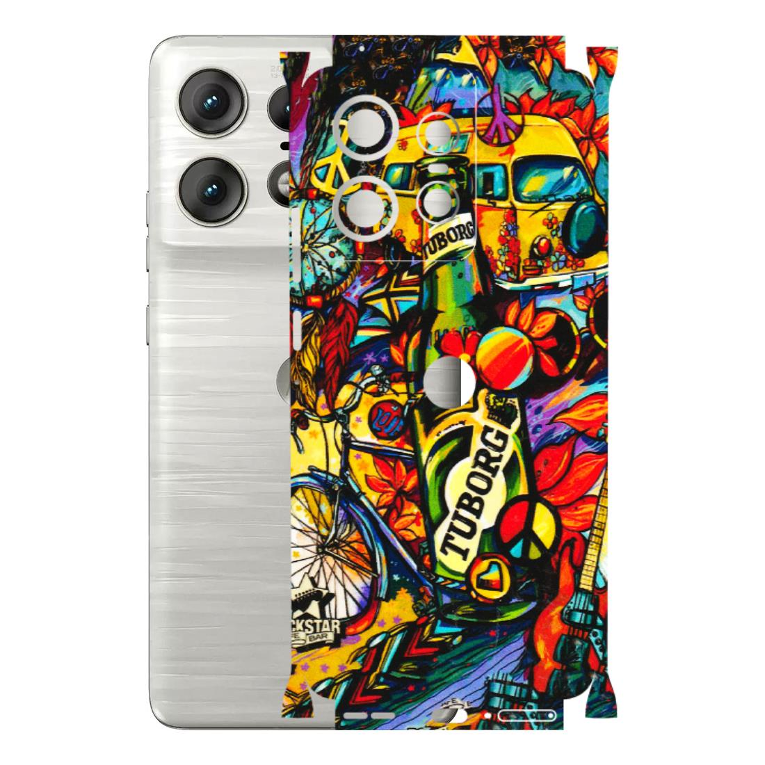 Motorola Phone Skins (All Models) - Cool Beer Bottle - 3D Embossed Finish (L-193) Motorola Edge 50 PRO (5G)