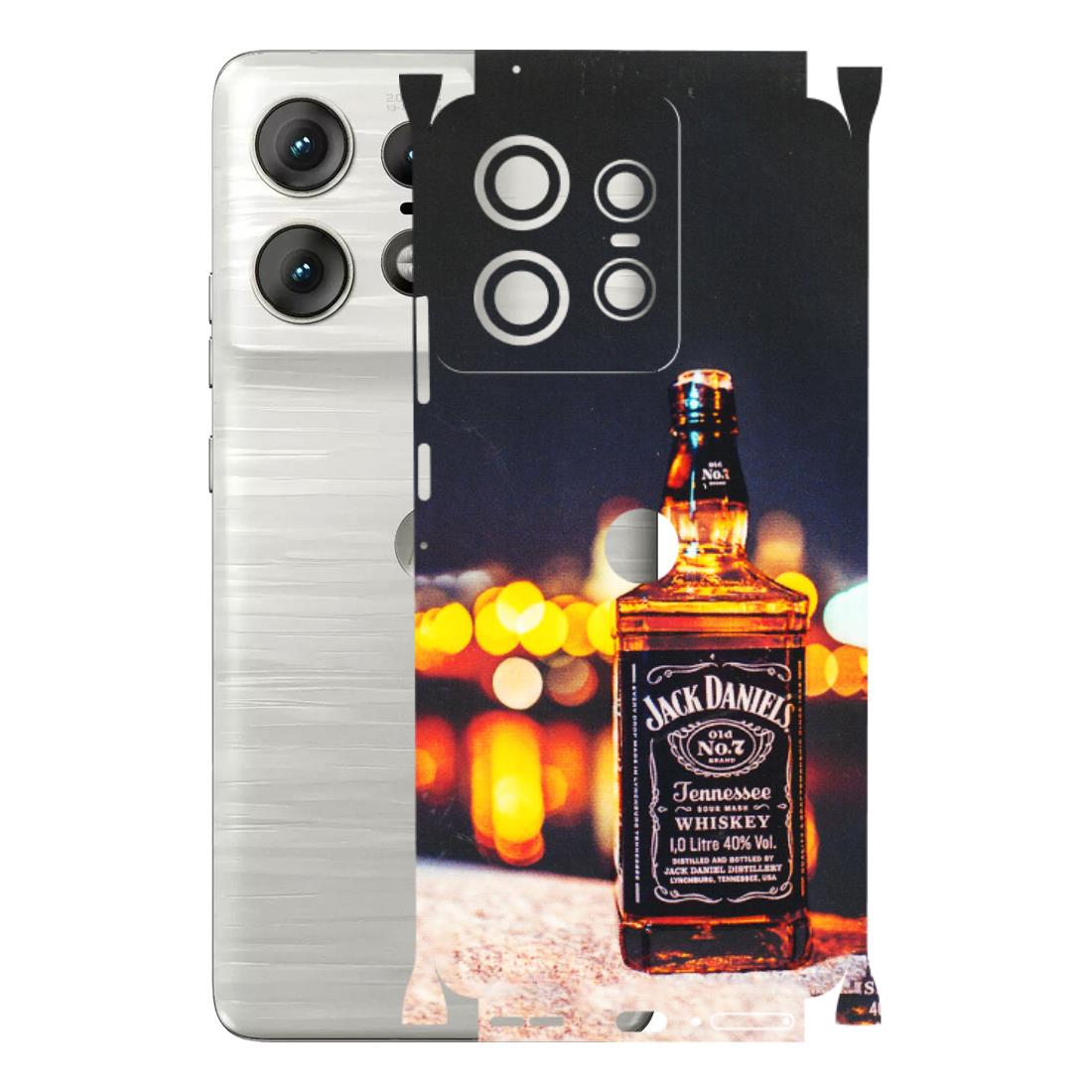 Motorola Phone Skins (All Models) - JD Whiskey Bottle - 3D Embossed Finish (L-20) Motorola Edge 50 PRO (5G)