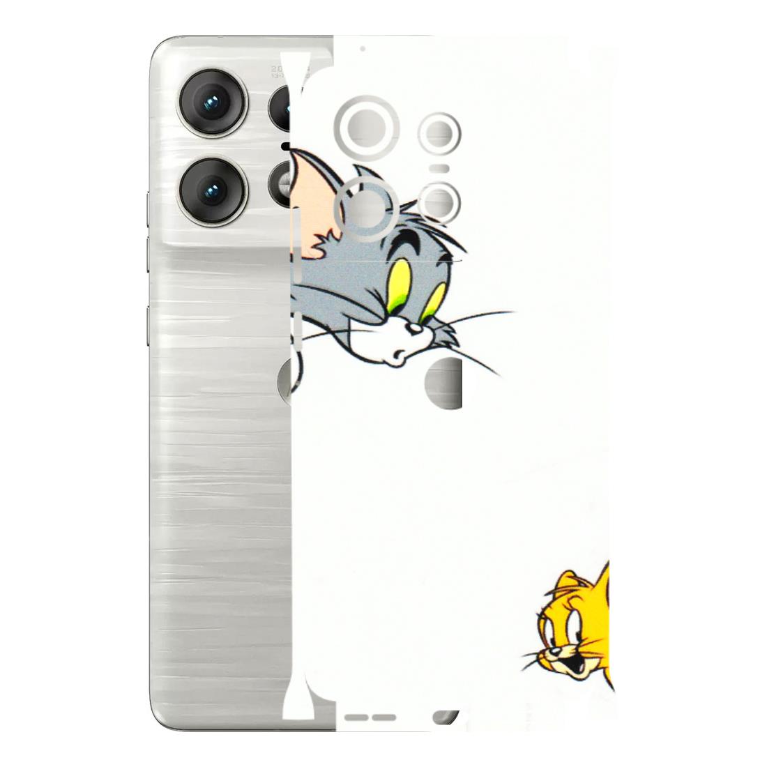 Motorola Phone Skins (All Models) - Cute Tom And Jerry - 3D Embossed Finish (L-220) Motorola Edge 50 PRO (5G)