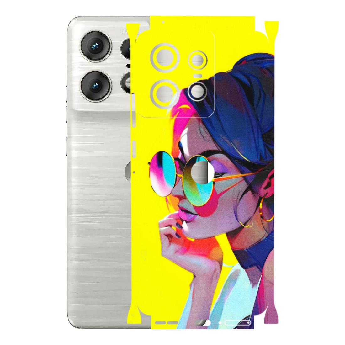 Motorola Phone Skins (All Models) - Bold Stylish Girl - 3D Embossed Finish (L-222) Motorola Edge 50 PRO (5G)