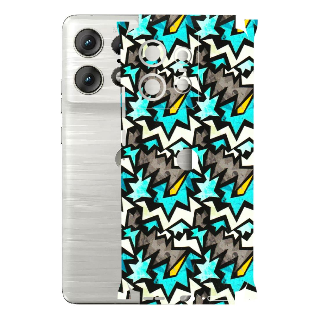 Motorola Phone Skins (All Models) - Funky Zig Zag - 3D Embossed Finish (L-223) Motorola Edge 50 PRO (5G)