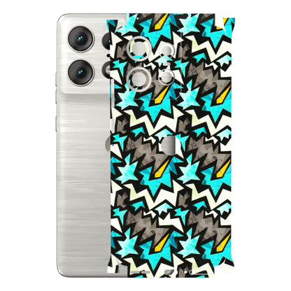 Motorola Phone Skins (All Models) - Funky Zig Zag - 3D Embossed Finish (L-223) Motorola Edge 50 PRO (5G)