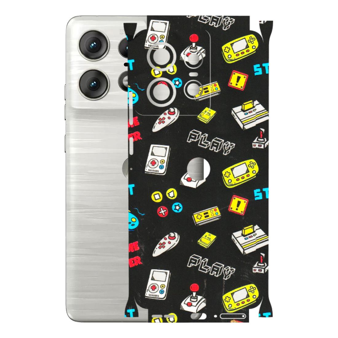 Motorola Phone Skins (All Models) - Gaming Doodles - 3D Embossed Finish (L-224) Motorola Edge 50 PRO (5G)