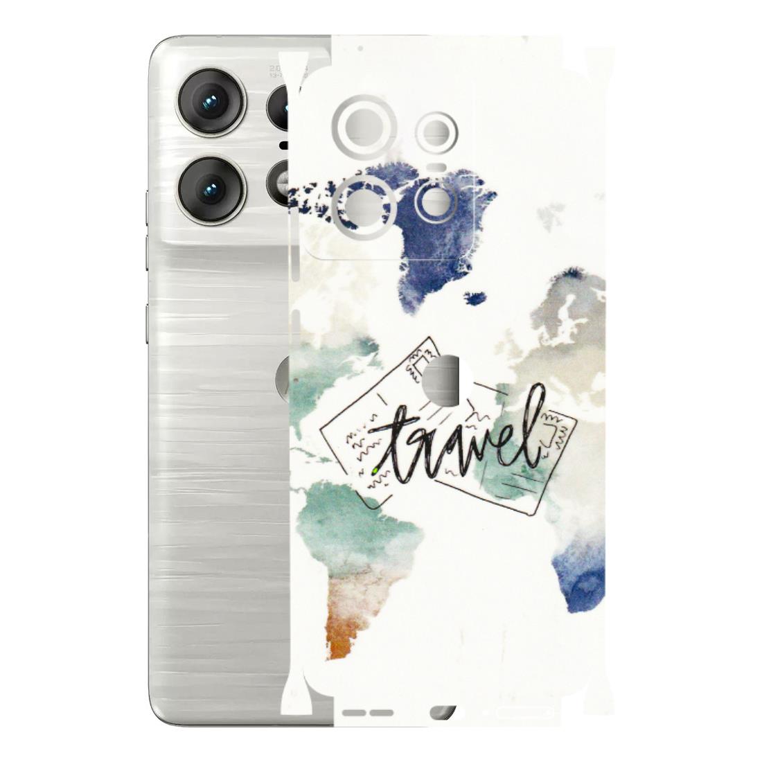 Motorola Phone Skins (All Models) - Travel The World - 3D Embossed Finish (L-232) Motorola Edge 50 PRO (5G)
