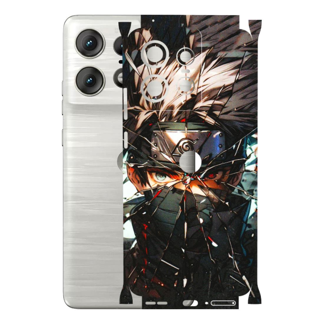 Motorola Phone Skins (All Models) - Kakashi Shattered Glass Effect - 3D Embossed Finish (L-237) Motorola Edge 50 PRO (5G)