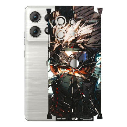 Motorola Phone Skins (All Models) - Kakashi Shattered Glass Effect - 3D Embossed Finish (L-237) Motorola Edge 50 PRO (5G)