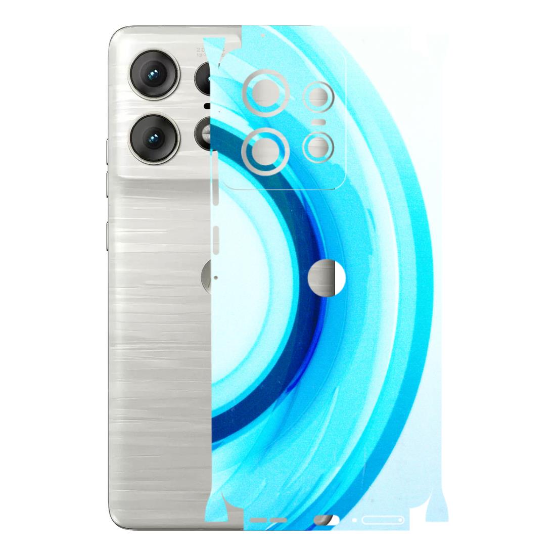 Motorola Phone Skins (All Models) - The Blue Curve - 3D Embossed Finish (L-244) Motorola Edge 50 PRO (5G)