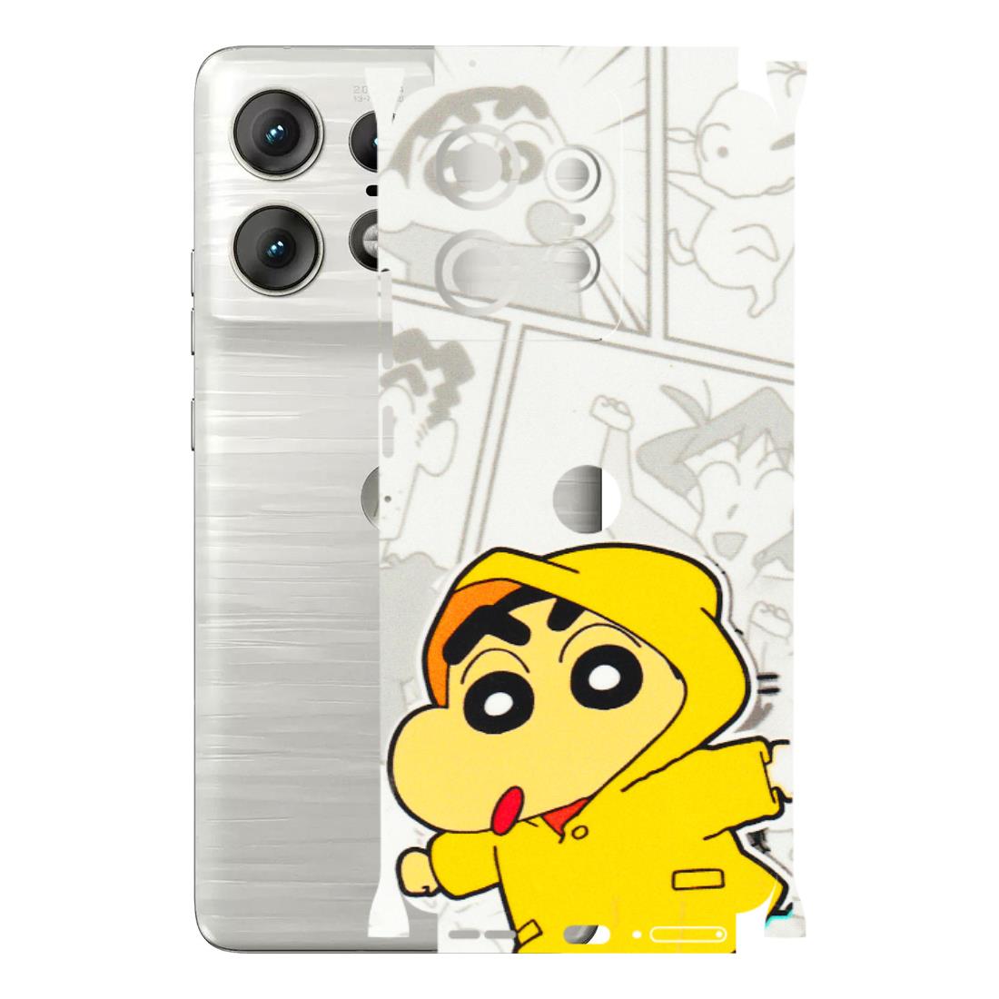 Motorola Phone Skins (All Models) - Yellow Shinchan Comic - 3D Embossed Finish (L-246) Motorola Edge 50 PRO (5G)