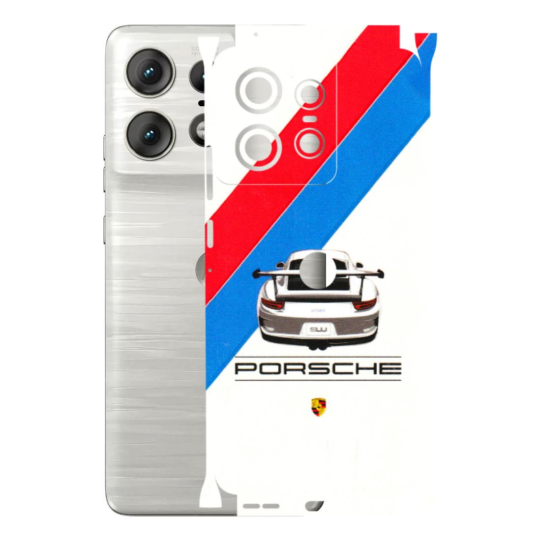 Motorola Phone Skins (All Models) - Porche Car Sober Logo - 3D Embossed Finish (L-248) Motorola Edge 50 PRO (5G)