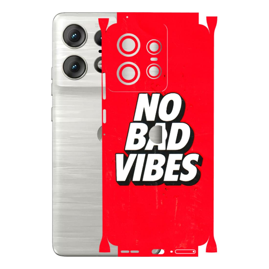 Motorola Phone Skins (All Models) - No Bad Vibes - 3D Embossed Finish (L-280) Motorola Edge 50 PRO (5G)