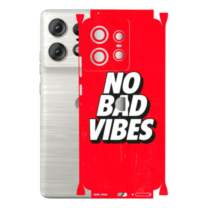 Motorola Phone Skins (All Models) - No Bad Vibes - 3D Embossed Finish (L-280) Motorola Edge 50 PRO (5G)