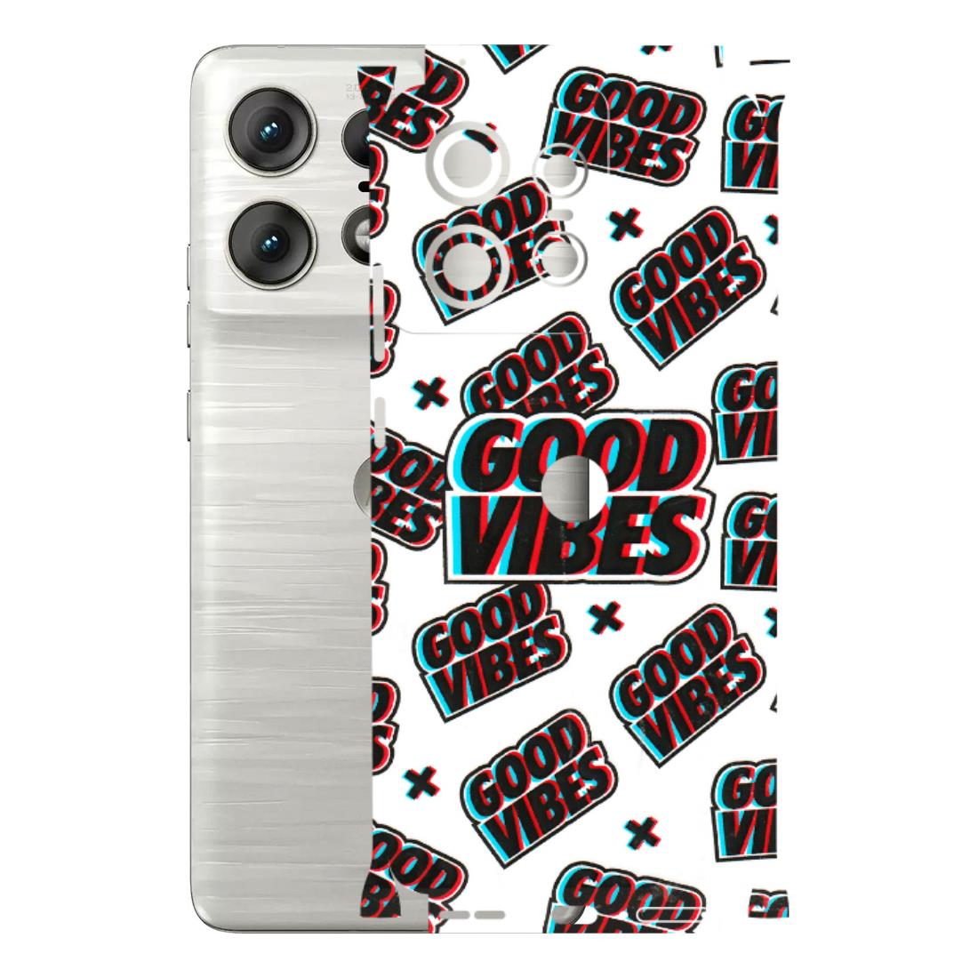Motorola Phone Skins (All Models) - Good Vibes - 3D Embossed Finish (L-282) Motorola Edge 50 PRO (5G)