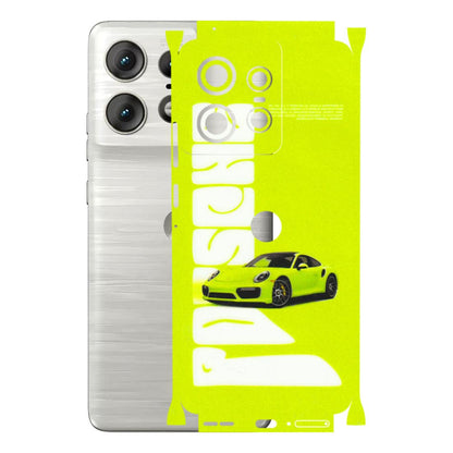 Motorola Phone Skins (All Models) - Lime Green Porche - 3D Embossed Finish (L-30) Motorola Edge 50 PRO (5G)
