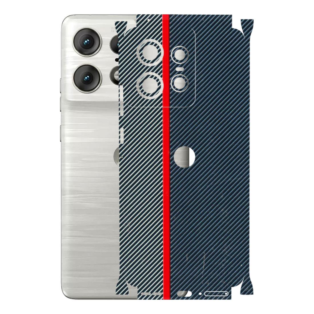 Motorola Phone Skins (All Models) - Blue Sober Lines - 3D Embossed Finish (L-305) Motorola Edge 50 PRO (5G)
