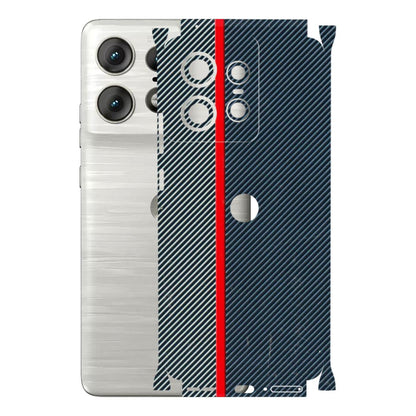 Motorola Phone Skins (All Models) - Blue Sober Lines - 3D Embossed Finish (L-305) Motorola Edge 50 PRO (5G)