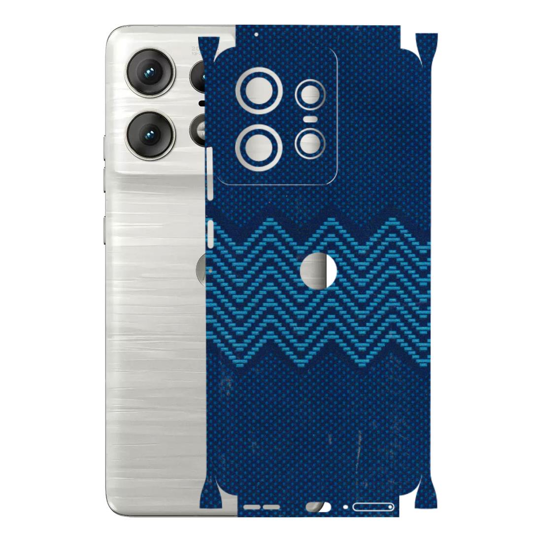 Motorola Phone Skins (All Models) - Blue Sober Waves - 3D Embossed Finish (L-306) Motorola Edge 50 PRO (5G)