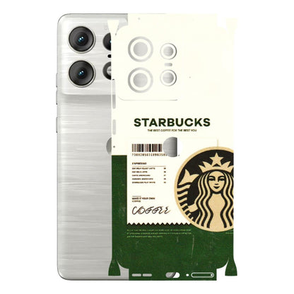 Motorola Phone Skins (All Models) - Starbucks Barcode - 3D Embossed Finish (L-308) Motorola Edge 50 PRO (5G)