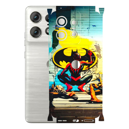 Motorola Phone Skins (All Models) - New Spiderman Bat Logo - 3D Embossed Finish (L-309) Motorola Edge 50 PRO (5G)