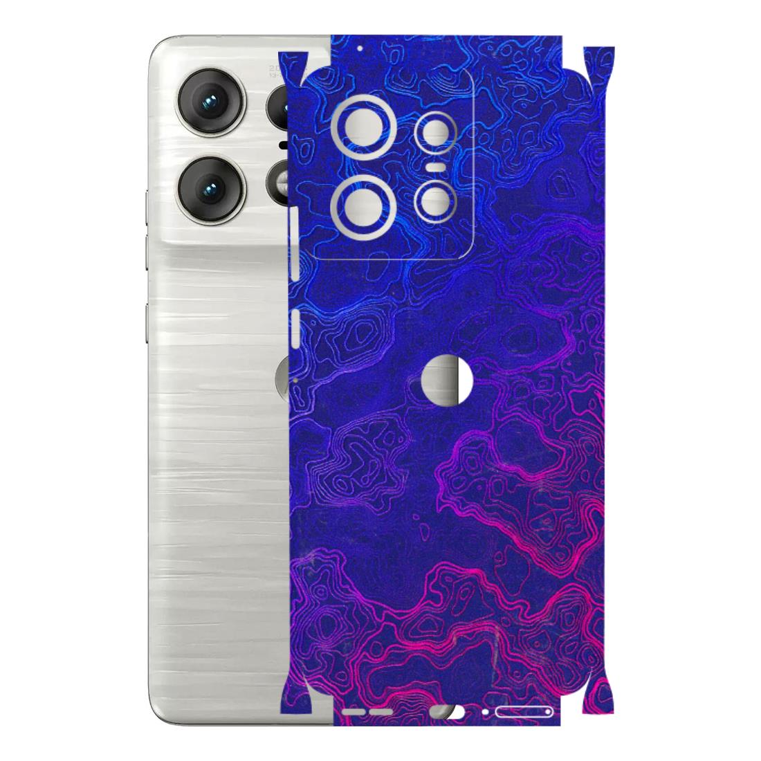 Motorola Phone Skins (All Models) - Purple Ripples Swirl - 3D Embossed Finish (L-314) Motorola Edge 50 PRO (5G)