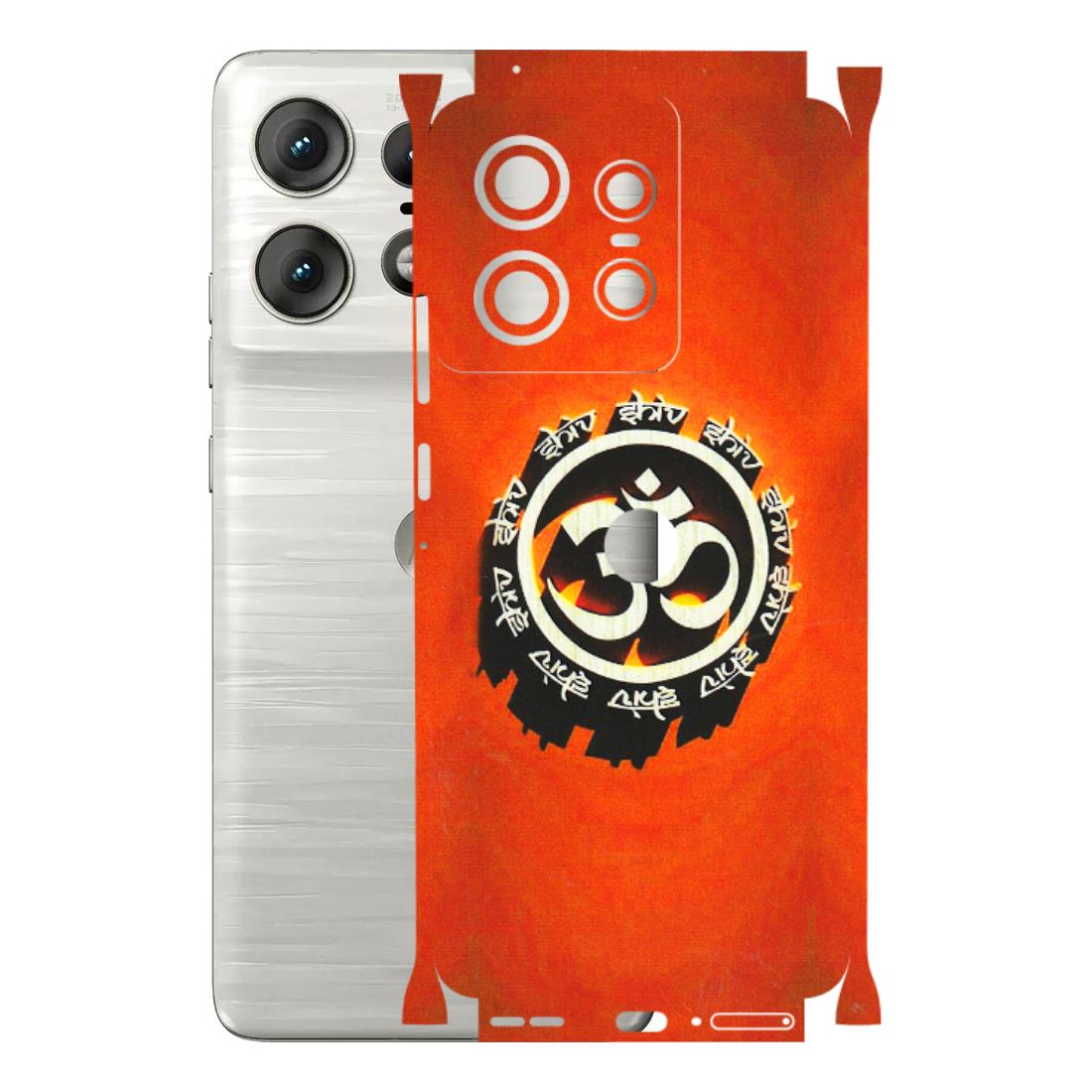 Motorola Phone Skins (All Models) - Aum Shiv Orange - 3D Embossed Finish (L-32) Motorola Edge 50 PRO (5G)