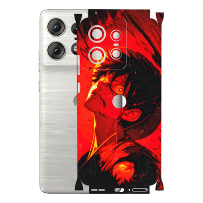 Motorola Phone Skins (All Models) - D.Luffy Power Up One Piece Anime - 3D Embossed Finish (L-326) Motorola Edge 50 PRO (5G)