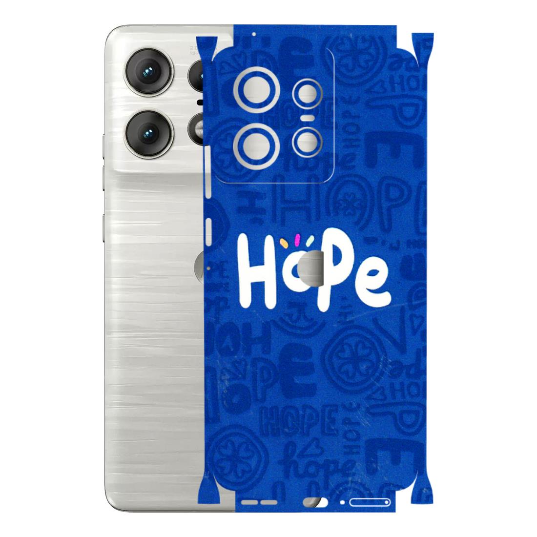 Motorola Phone Skins (All Models) - Hope Doodles Blue - 3D Embossed Finish (L-43) Motorola Edge 50 PRO (5G)
