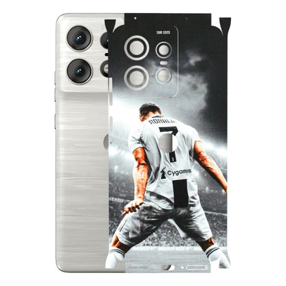 Motorola Phone Skins (All Models) - Ronaldo CR7 Crazy - 3D Embossed Finish (L-44) Motorola Edge 50 PRO (5G)