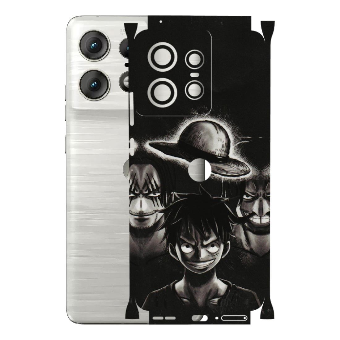 Motorola Phone Skins (All Models) - Black Luffy Hat - 3D Embossed Finish (L-57) Motorola Edge 50 PRO (5G)