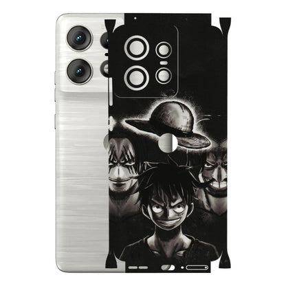 Motorola Phone Skins (All Models) - Black Luffy Hat - 3D Embossed Finish (L-57) Motorola Edge 50 PRO (5G)