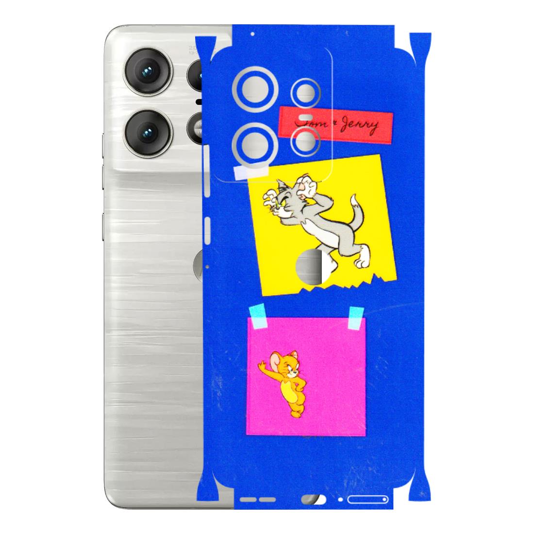 Motorola Phone Skins (All Models) - Tom N Jerry Sticky Notes - 3D Embossed Finish (L-88) Motorola Edge 50 PRO (5G)