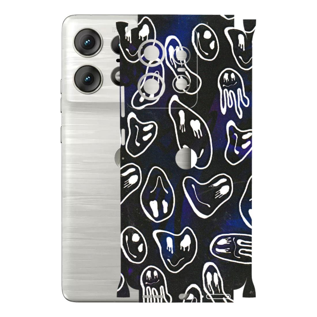 Motorola Phone Skins (All Models) - Distorted Smileys - 3D Embossed Finish (L-92) Motorola Edge 50 PRO (5G)