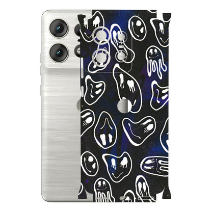 Motorola Phone Skins (All Models) - Distorted Smileys - 3D Embossed Finish (L-92) Motorola Edge 50 PRO (5G)
