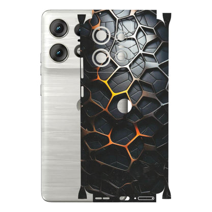 Motorola Phone Skins (All Models) - New Abstract Graphite Tiles - Matte Finish (M-130) Motorola Edge 50 PRO (5G)