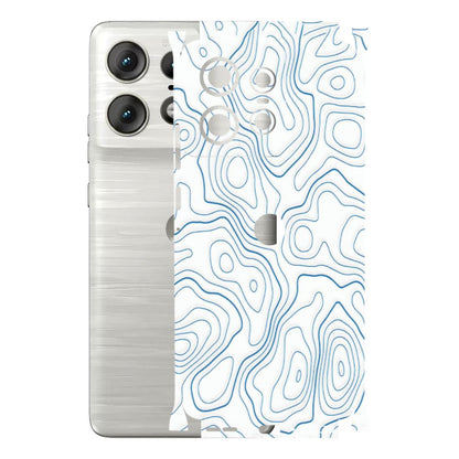 Motorola Phone Skins (All Models) - Blue And White Swirls - Matte Finish (M-139) Motorola Edge 50 PRO (5G)