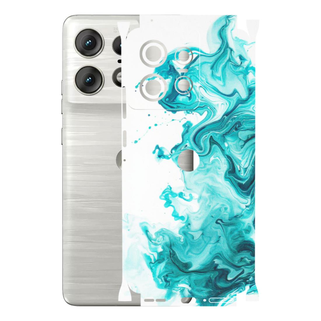 Motorola Phone Skins (All Models) - Sky Blue Abstract Colour - Matte Finish (M-146) Motorola Edge 50 PRO (5G)