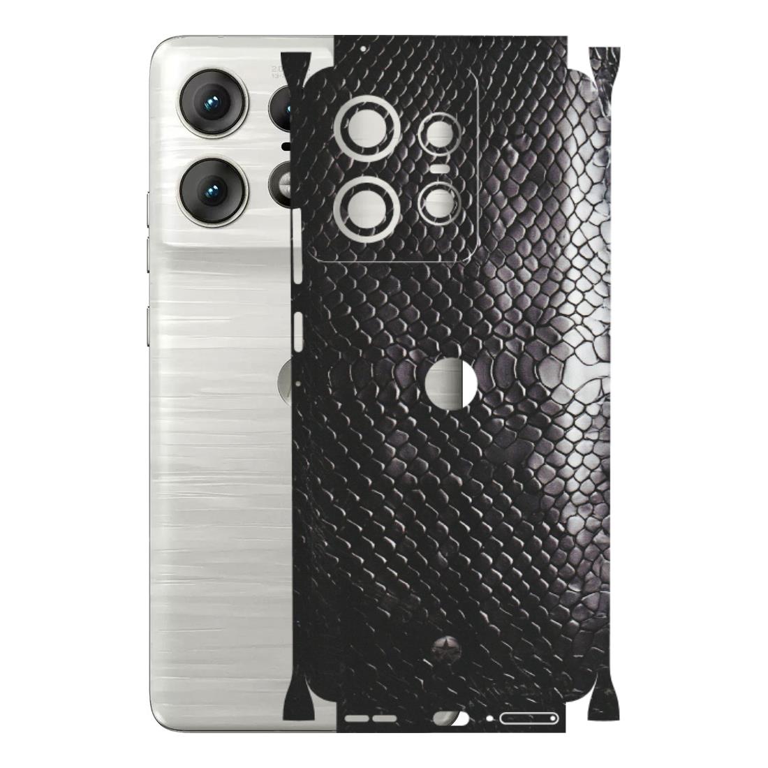 Motorola Phone Skins (All Models) - Black Snack Leather - Matte Finish (M-147) Motorola Edge 50 PRO (5G)