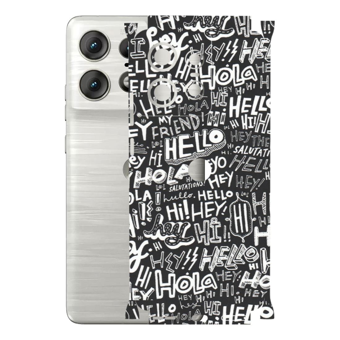 Motorola Phone Skins (All Models) - Hi Hello Doodles - Matte Finish (M-25) Motorola Edge 50 PRO (5G)