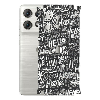 Motorola Phone Skins (All Models) - Hi Hello Doodles - Matte Finish (M-25) Motorola Edge 50 PRO (5G)