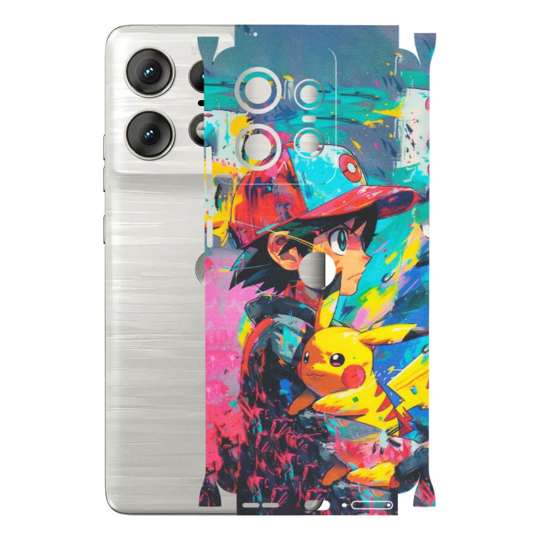 Motorola Phone Skins (All Models) - Ash & Pikachu - Matte Finish (M-26) Motorola Edge 50 PRO (5G)