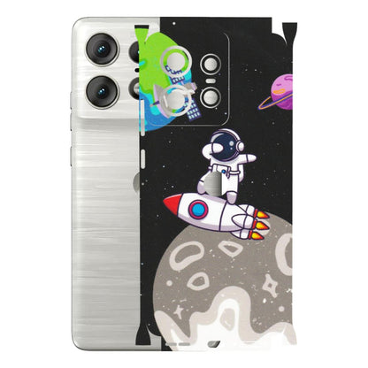 Motorola Phone Skins (All Models) - Astronaut Vibing Toon Running - Matte Finish (M-39) Motorola Edge 50 PRO (5G)