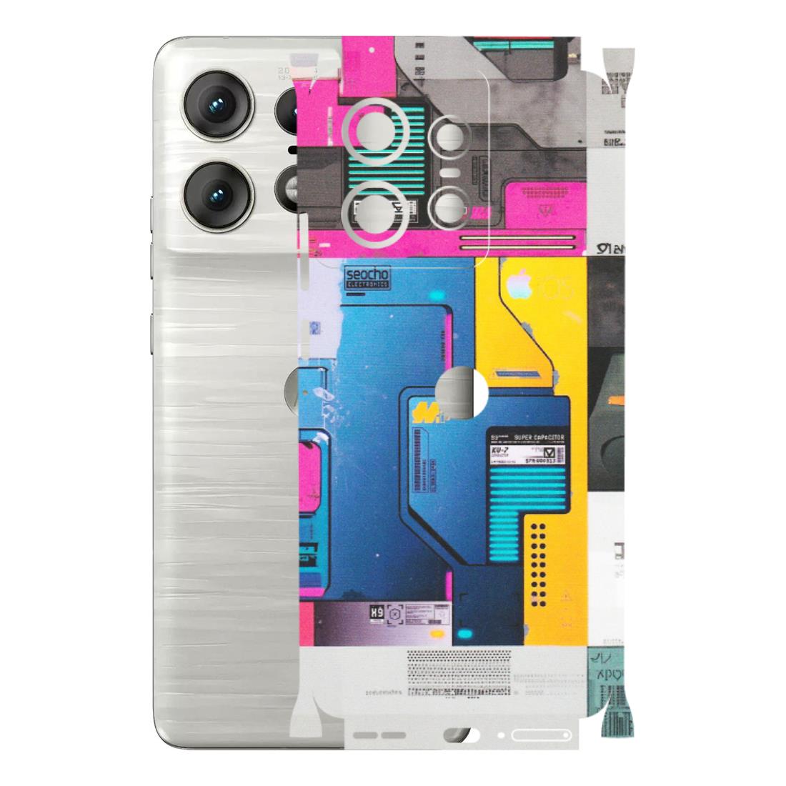 Motorola Phone Skins (All Models) - Colourfull Motherboard Internals - Matte Finish (M-55) Motorola Edge 50 PRO (5G)