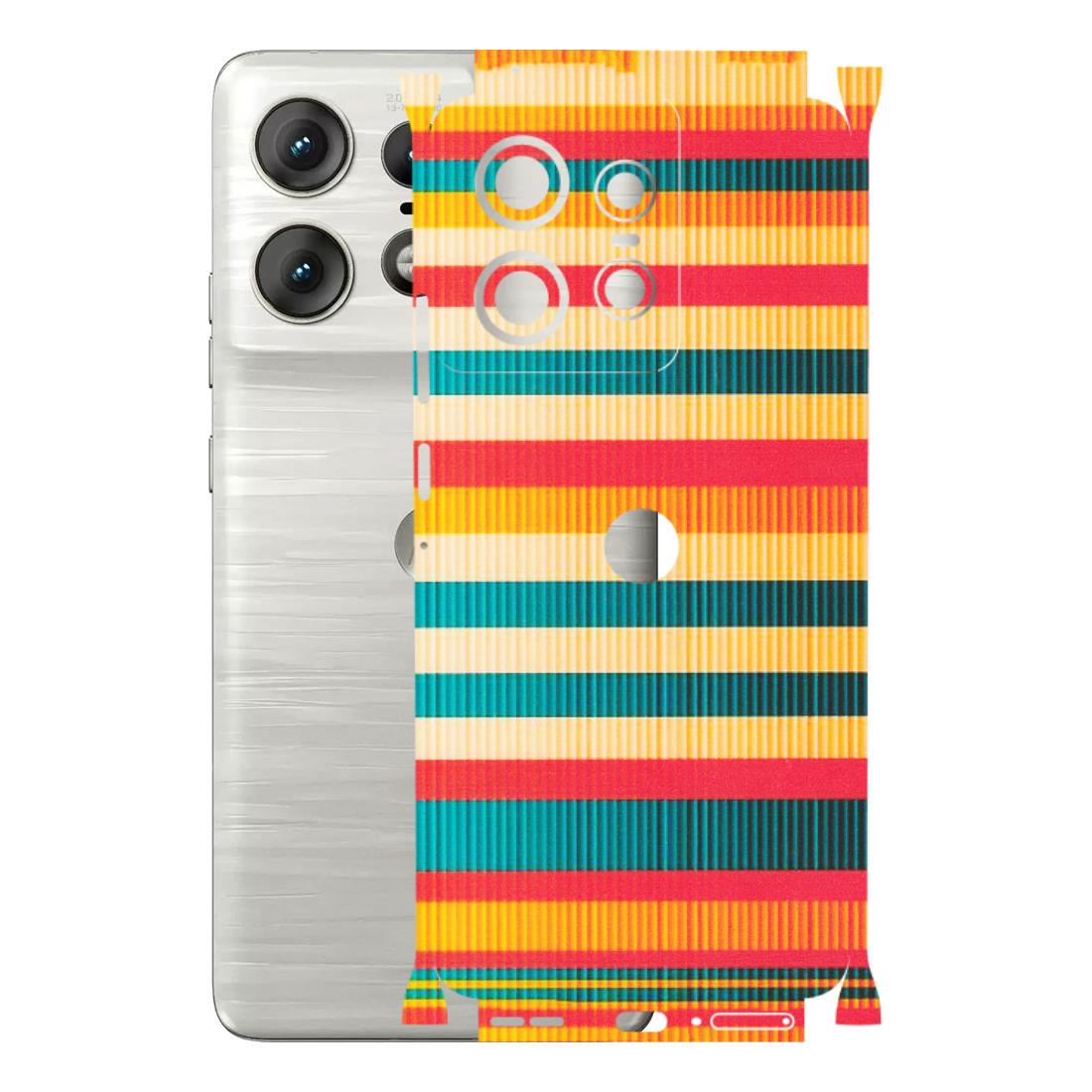 Motorola Phone Skins (All Models) - Colourful Stripes Soothing Effect - Matte Finish (M-86) Motorola Edge 50 PRO (5G)