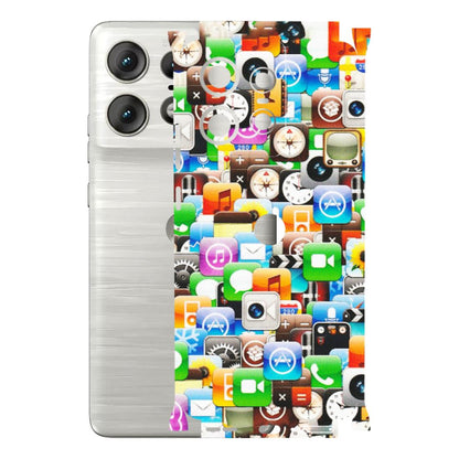 Motorola Phone Skins (All Models) - All Apple Icons - Matte Finish (M-93) Motorola Edge 50 PRO (5G)