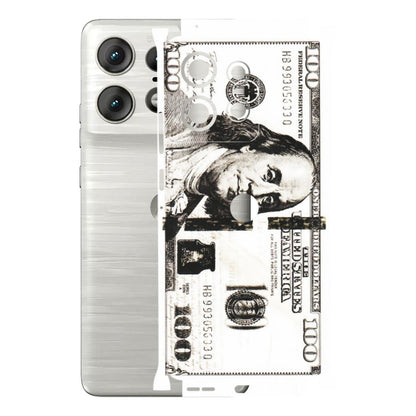 Motorola Phone Skins (All Models) - 100 Dollar Currency - Transparent Finish (T-01) Motorola Edge 50 PRO (5G)