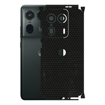 Motorola Phone Skins (All Models) - Black honeycomb - 3D Embossed Finish (L-114) Motorola Edge 50 Ultra (5G)