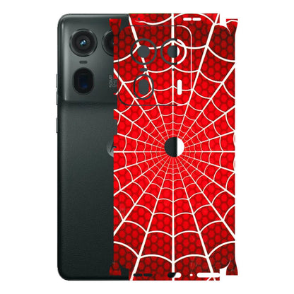 Motorola Phone Skins (All Models) - Classic Spidey Web - 3D Embossed Finish (L-115) Motorola Edge 50 Ultra (5G)