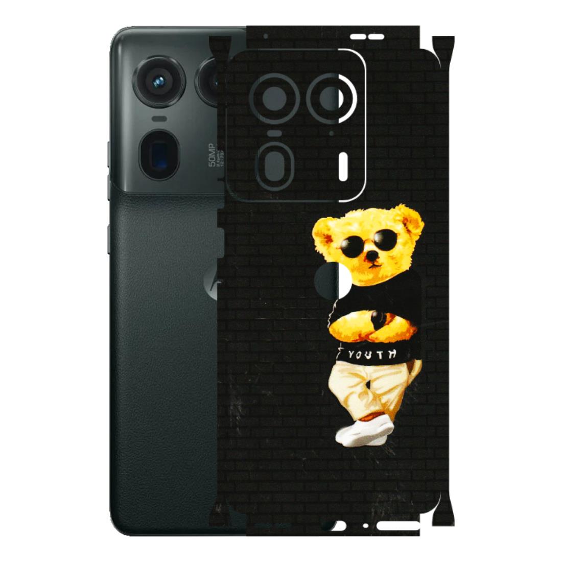 Motorola Phone Skins (All Models) - Classy Teddy Bear - 3D Embossed Finish (L-116) Motorola Edge 50 Ultra (5G)