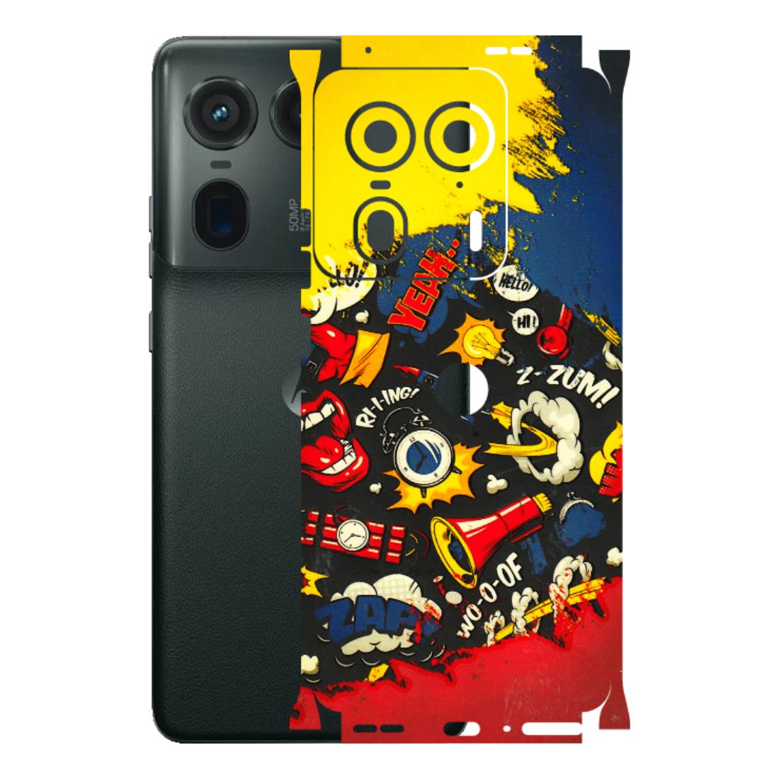 Motorola Phone Skins (All Models) - Pacific Doodle Art - 3D Embossed Finish (L-120) Motorola Edge 50 Ultra (5G)