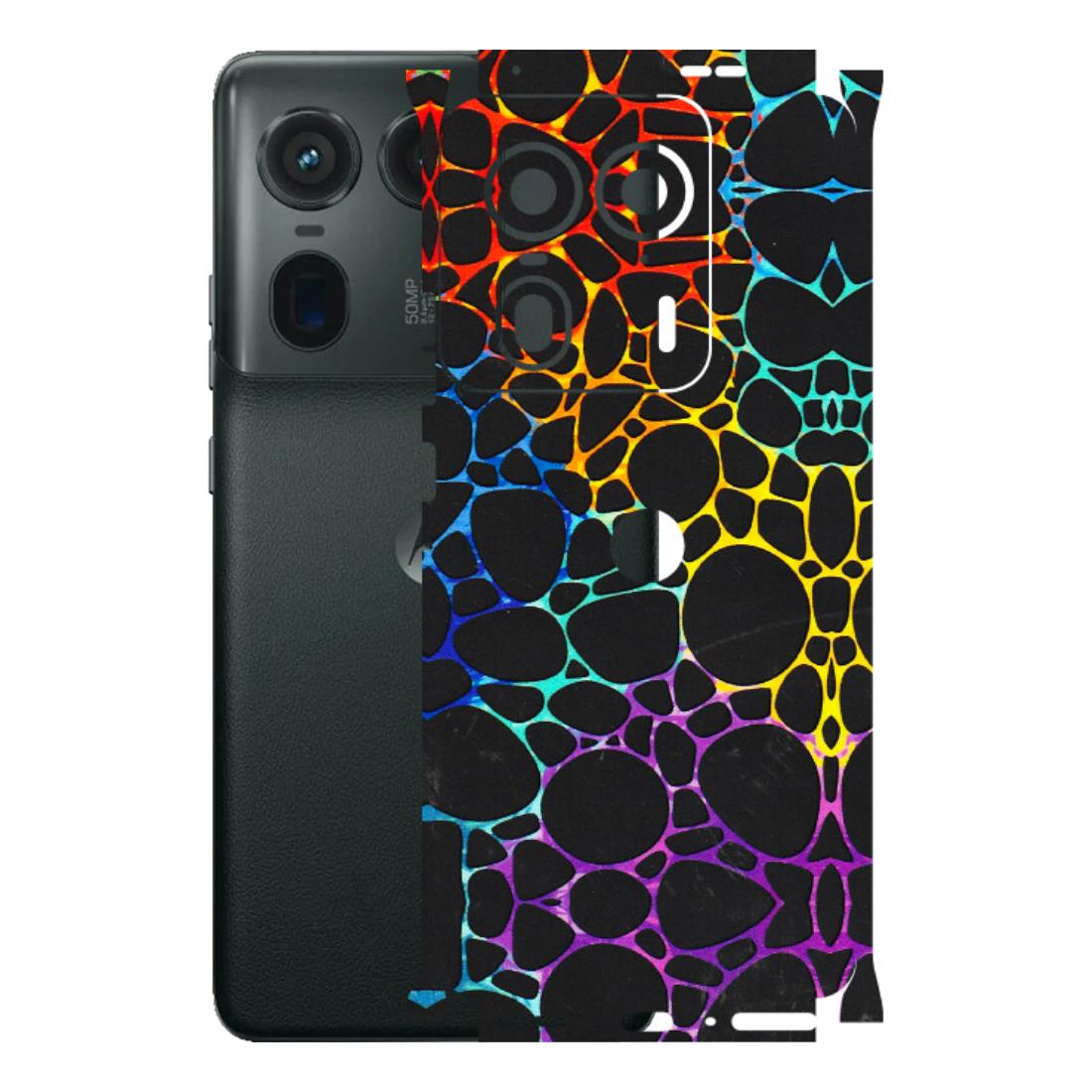 Motorola Phone Skins (All Models) - Abstract Art MultiColour - 3D Embossed Finish (L-133) Motorola Edge 50 Ultra (5G)