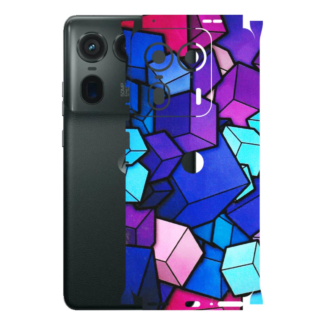 Motorola Phone Skins (All Models) - Cube Doodle - 3D Embossed Finish (L-141) Motorola Edge 50 Ultra (5G)